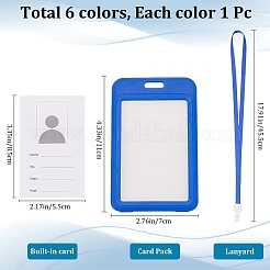 Porte-badge d'identification rectangulaire en plastique avec cordon&nbsp;AJEW-CP0006-04B