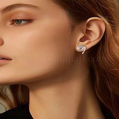 2 pieza de pendientes de acero inoxidable&nbsp;EJEW-LP0009-21P