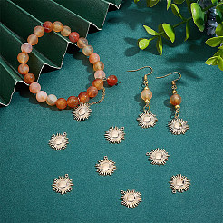 10 шт. латунные подвески солнечного затмения&nbsp;KK-BC0013-13