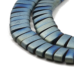 Brins de perles d'hématite synthétiques non magnétiques givrées électrolytiques&nbsp;G-G089-A01-12