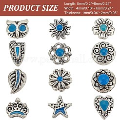 7 шт. 7-х цветные латунные подвески с кубическим цирконием&nbsp;KK-DR0001-03