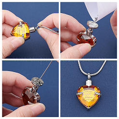 Kit fai da te per realizzare una collana con ciondolo a forma di urna in vetro di luglio&nbsp;DIY-CN0001-82F