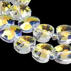 Galvanoplastie perles de verre transparentes&nbsp;EGLA-H112-03HP-01