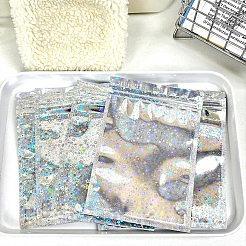 60 шт. 3 стиля блестящие голографические звезды пластиковая упаковка инь-ян пакеты с застежкой-молнией&nbsp;OPP-DJ0001-02