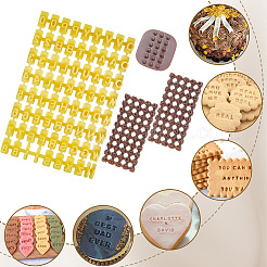 2 busta con 2 stili di lettere e numeri in plastica PP per timbri per biscotti&nbsp;DIY-SC0033-51