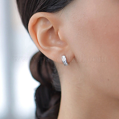 925 Серебряное кольцо серьги обруча NI6866