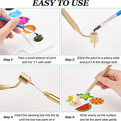 2шт алюминиевый наклонный тонкий маркер для рисования&nbsp;AJEW-GF0011-73