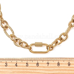 Figaro-Kette aus 8 mm starkem Edelstahl 304 mit Schraubkarabinerverschluss für Damen&nbsp;NJEW-JN06295
