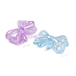 Светящиеся УФ-покрытие радужные переливающиеся акриловые бусины&nbsp;X-OACR-O008-10