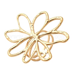 Anelli da dito in acciaio inossidabile 304 con fiori per donna&nbsp;RJEW-A105-02G