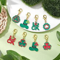 16 шт. 16 стиля тематика День Святого Патрика сплав эмаль подвеска украшение&nbsp;HJEW-JM02385