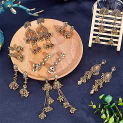 8 пара 8-х стильных сережек-гвоздиков из цинкового сплава для женщин&nbsp;EJEW-AN0003-16