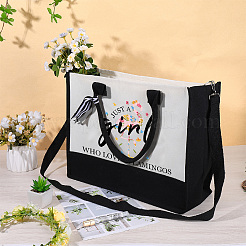 Bedruckte Schultertaschen aus Polyester-Baumwolle mit Reißverschluss&nbsp;ABAG-WH20031-006