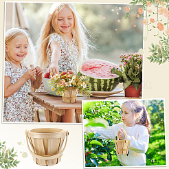 10 Stück hölzerne Apfelblumenkörbe mit Griff&nbsp;AJEW-TW0001-12