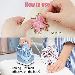 12 шт. 6 стиля вышивки пайетками на тканевой основе с термонаклейками&nbsp;PATC-DC0001-08