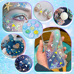 9 шт. 9 цвета рыбий хвост блестки для животных аксессуары для украшения ногтей&nbsp;MRMJ-OC0003-99