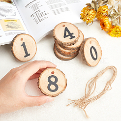 Подвесные украшения из натурального дерева&nbsp;HJEW-WH0021-12