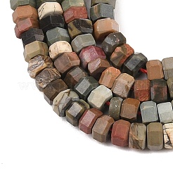 Натуральная полихромная яшма/камень Пикассо/нити бус из яшмы Пикассо&nbsp;G-G345-C24-2x4mm