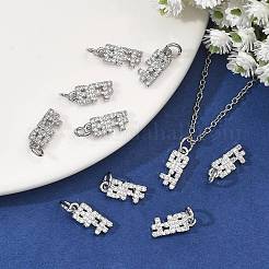 Ciondoli Shegrace in ottone con micro pavé di zirconi cubici trasparenti&nbsp;XGRQ2C218-408P