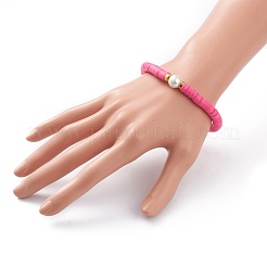 Bracelets élastiques faits à la main de perles heishi en pâte polymère&nbsp;BJEW-JB05759-03