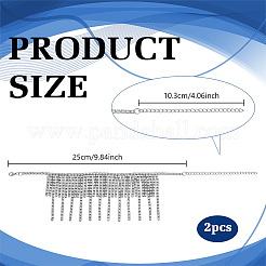 2 шт. браслеты на ногу из богемской латуни с кисточками из хрусталя и страз для женщин&nbsp;AJEW-PH0007-81S