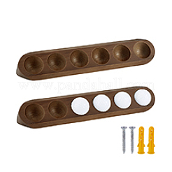 2 шт. настенный органайзер для мячей для гольфа из сосны с 6 отверстиями&nbsp;AJEW-PH0006-80