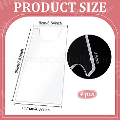 4 plaque murale en acrylique transparent&nbsp;DIY-BC0018-04