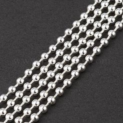 Bracciale multifilo con catene a sfere in acciaio inossidabile 304 per donna&nbsp;BJEW-G669-11S