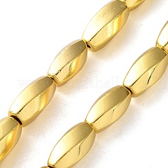 Гальванические нити из синтетических немагнитных гематитовых бусин&nbsp;G-P545-G03-8x16mm