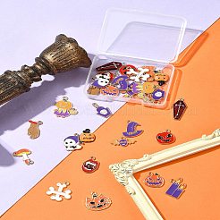 30шт 15 стиля подвески из сплава с эмалью&nbsp;ENAM-FS0001-90