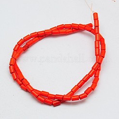 Синтетических нитей бирюзовые бусы TURQ-G120-5x9mm-06