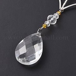 Große hängende Dekorationen aus Acrylperlen in Tropfenform&nbsp;HJEW-D029-01P-D