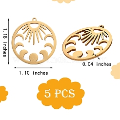 5 шт. ионное покрытие (IP) 201 подвески из нержавеющей стали&nbsp;STAS-SZ0002-07G