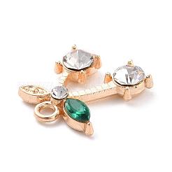 Подвески из сплава и страза&nbsp;ALRI-WH0005-12C