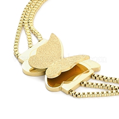 Браслеты-бабочки из 3-рядной цепочки из нержавеющей стали 304 для женщин&nbsp;BJEW-C071-01G