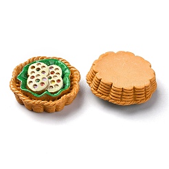 Frittierte Chips Donut Motiv opakes Harz Imitat Essen Decoden Cabochons&nbsp;RESI-S392-02A