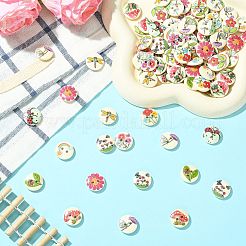 1 jeu de 100 boutons en bois&nbsp;BUTT-CJC0002-05A-1