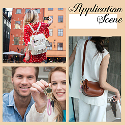 2 шт. брелок из искусственной кожи и сплава со стразами&nbsp;KEYC-CL0001-15D