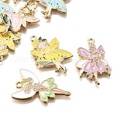 10 pièces 5 styles pendentifs en émail en alliage de placage de rack&nbsp;ENAM-FP0002-44