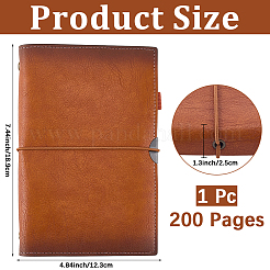 Cuaderno diario de piel sintética&nbsp;AJEW-WH20018-300A-01