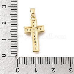 Pendenti in zirconi cubici trasparenti in micro pavè di ottone&nbsp;KK-B187-06G