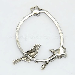 Тибетский стиль кольцо сплава птичьих крупных подвесок&nbsp;LS-TIBEP-EA13491Y-LF