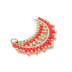 Подвески в виде луны из стеклянных бусин&nbsp;PALLOY-MZ01032-01