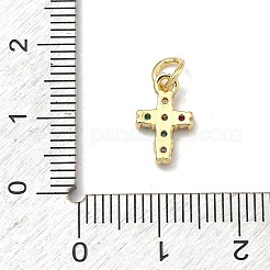 Pendentifs avec zircon cubiques à micro-pavés en laiton&nbsp;KK-A293-20G-03