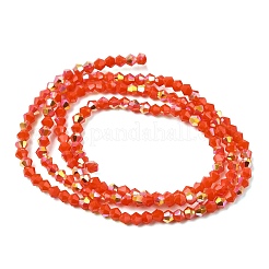 Нити из непрозрачных стеклянных бусин с цветным покрытием AB&nbsp;GLAA-G127-02O