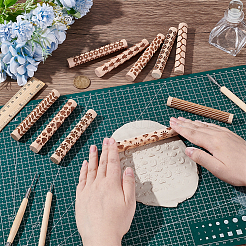10 Stück 10 Arten von Nudelholz aus Holz&nbsp;DIY-UN0007-91