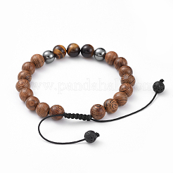 Nylon regolabile bracciali intrecciati cavo di perline&nbsp;BJEW-JB04776-03