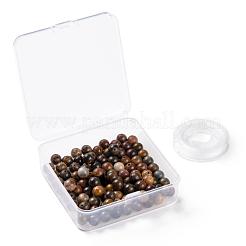 100шт 8 мм натуральная полихромная яшма/камень Пикассо/бусины из яшмы Пикассо&nbsp;DIY-LS0002-29