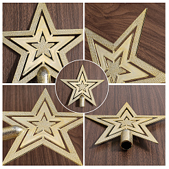 Christbaumschmuck aus Kunststoff in Sternform&nbsp;AJEW-WH20004-17A