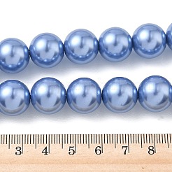 Umweltfreundliche runde Perlenstränge aus gefärbtem Glasperlen&nbsp;HY-A002-14mm-RB015
